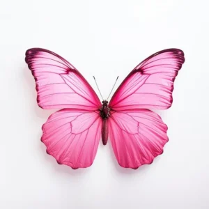 One_beautiful_lone_yellow_butterfly_on_a_white_backg _ imagem Premium gerada com IA